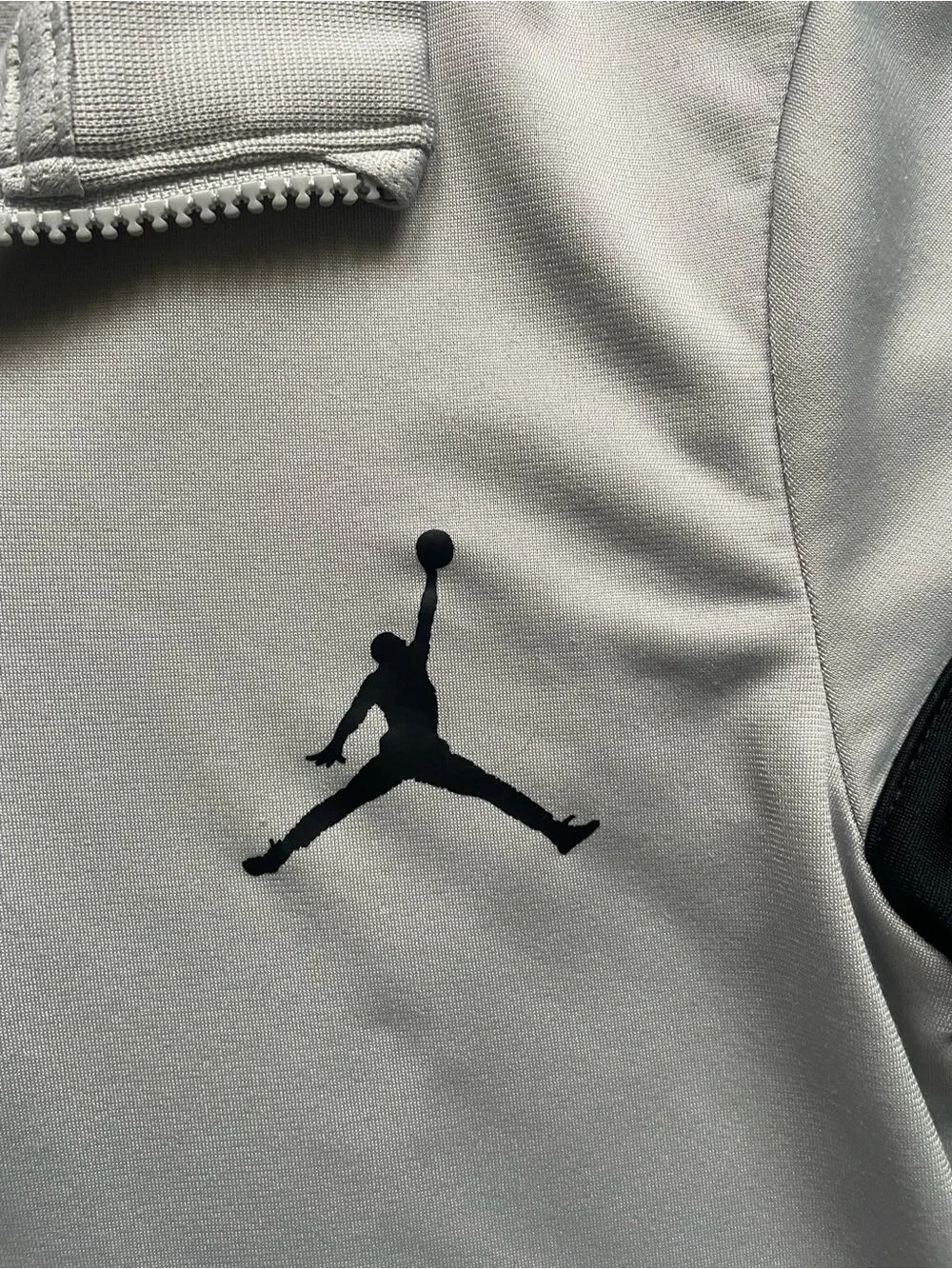 Jordan Light Gray with Black Stripes Performance Track Matching Set